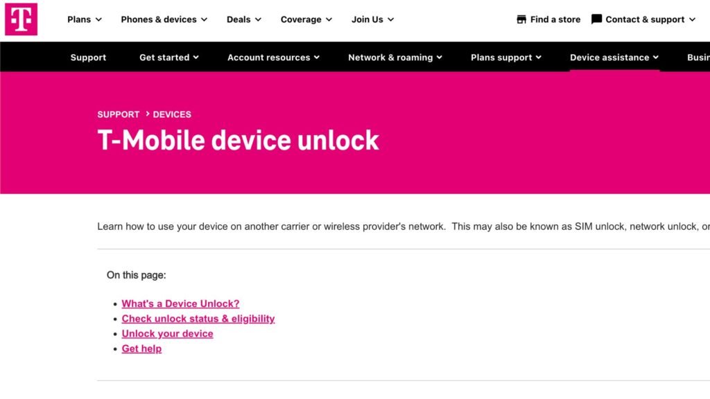 T-Mobile Unlock