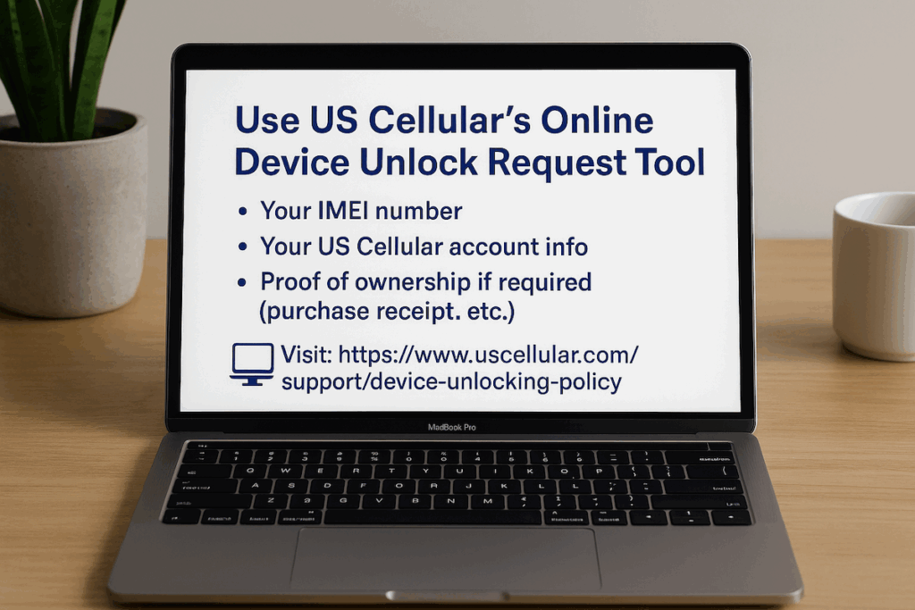 Use US Cellular’s Online Device Unlock Request Tool