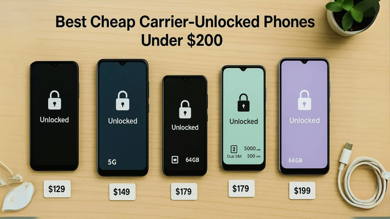 Best Cheap Carrier-Unlocked Phones Under $200 in 2025