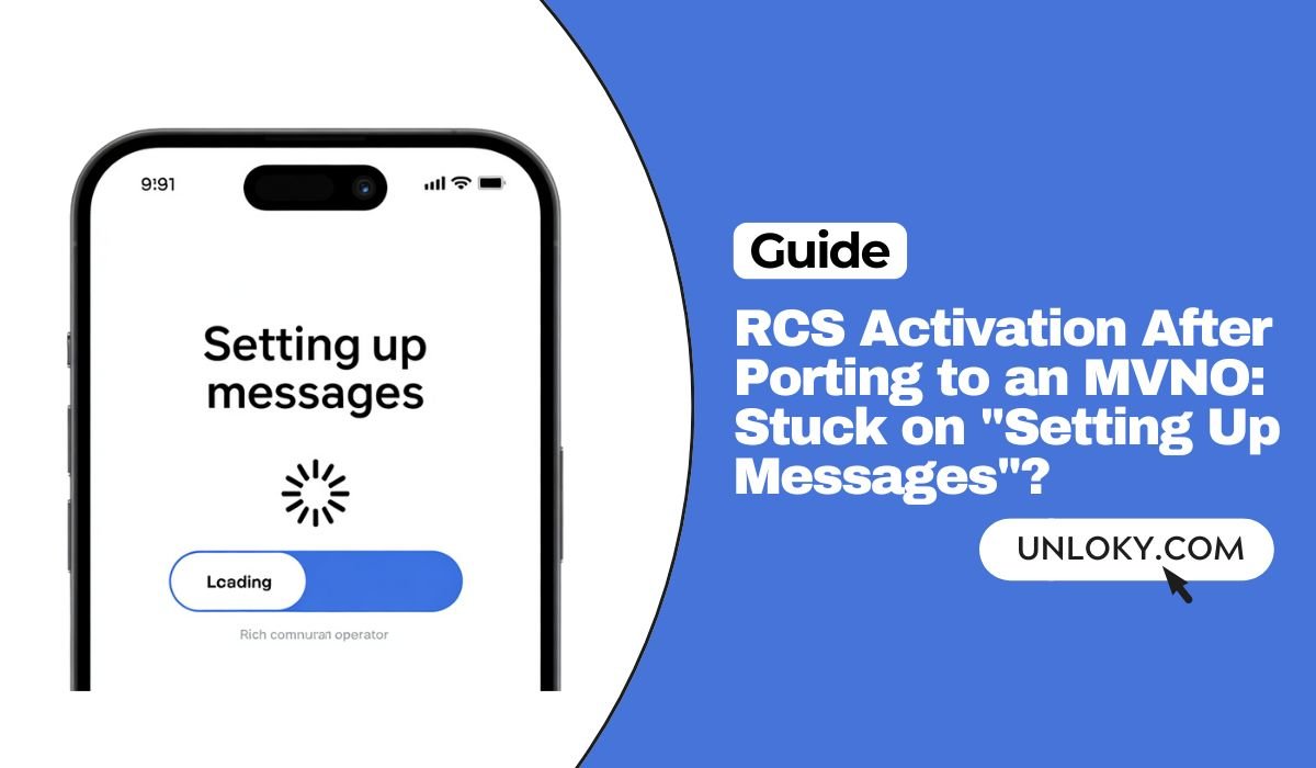 RCS Activation After Porting to an MVNO Stuck on Setting Up Messages