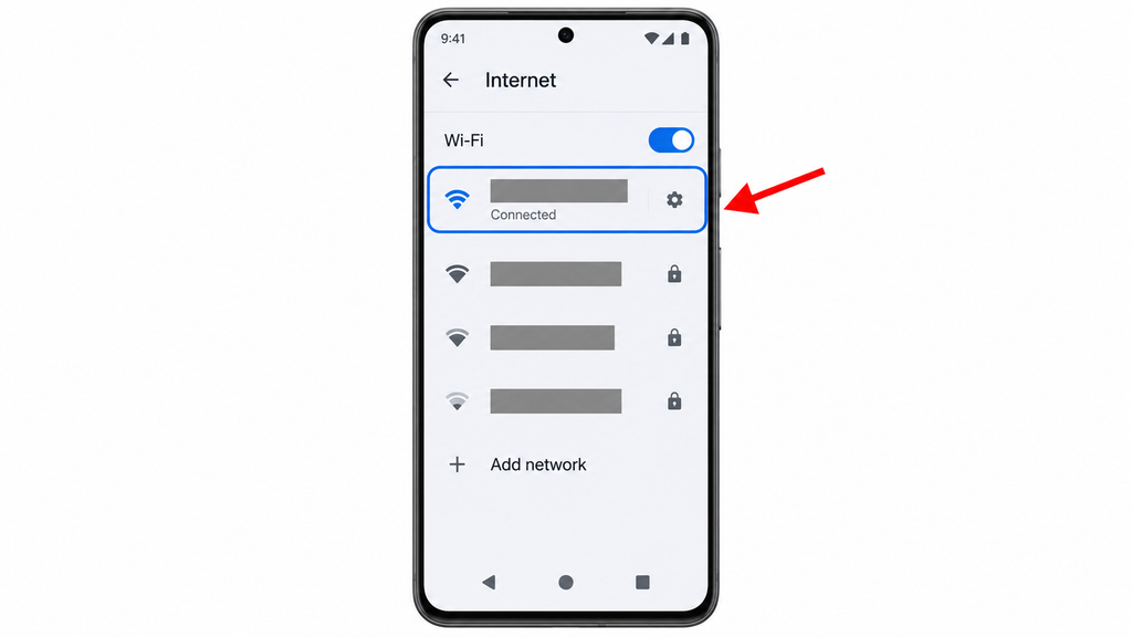 An unlocked phone connected to Wi-Fi and ready for account recovery.