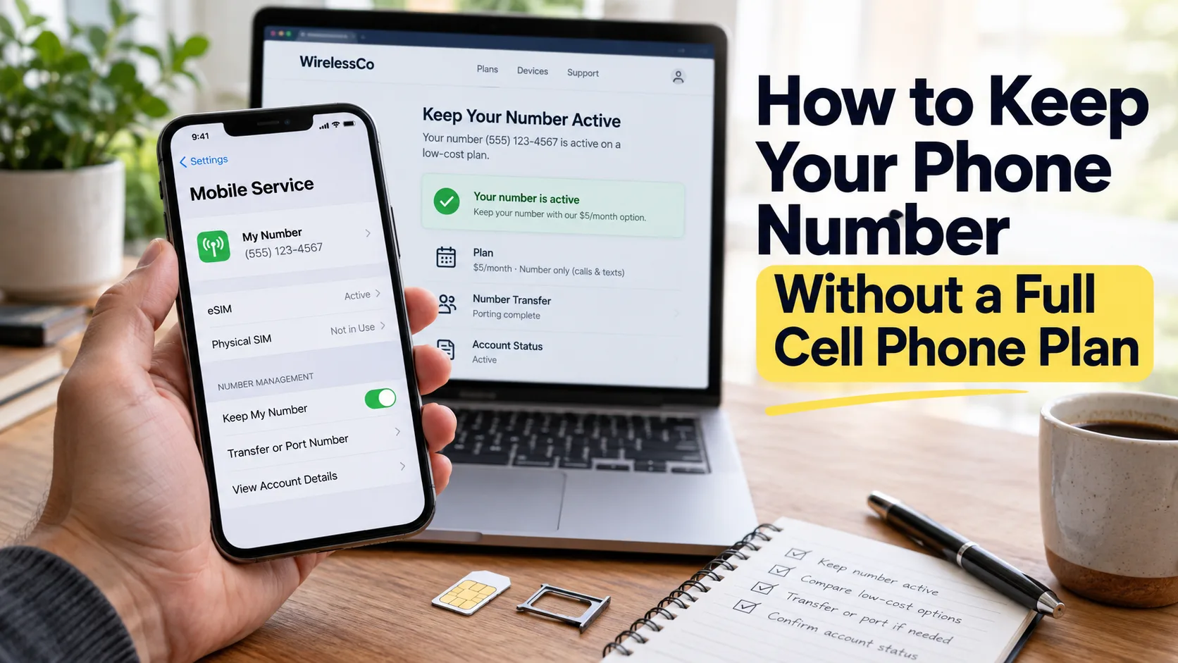 How to Keep Your Phone Number Without a Full Cell Phone Plan