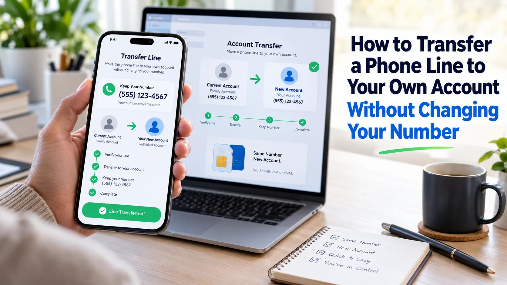 How to Transfer a Phone Line to Your Own Account Without Changing Your Number